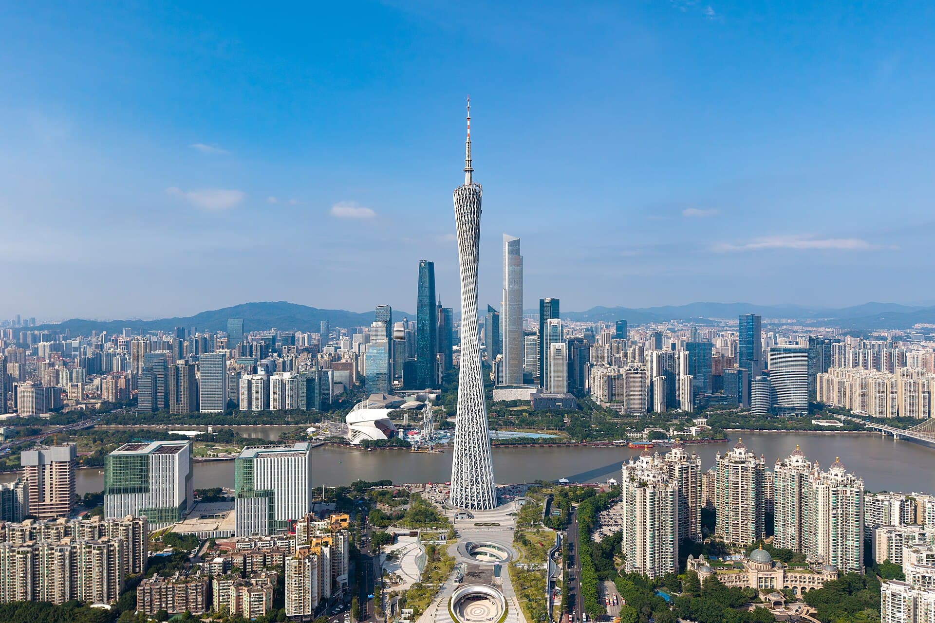 广州塔与珠江新城天际线